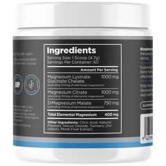 Biosphere Magnesium powder 282g, Lemon Lime Flavour - Formulated for optimal absorption