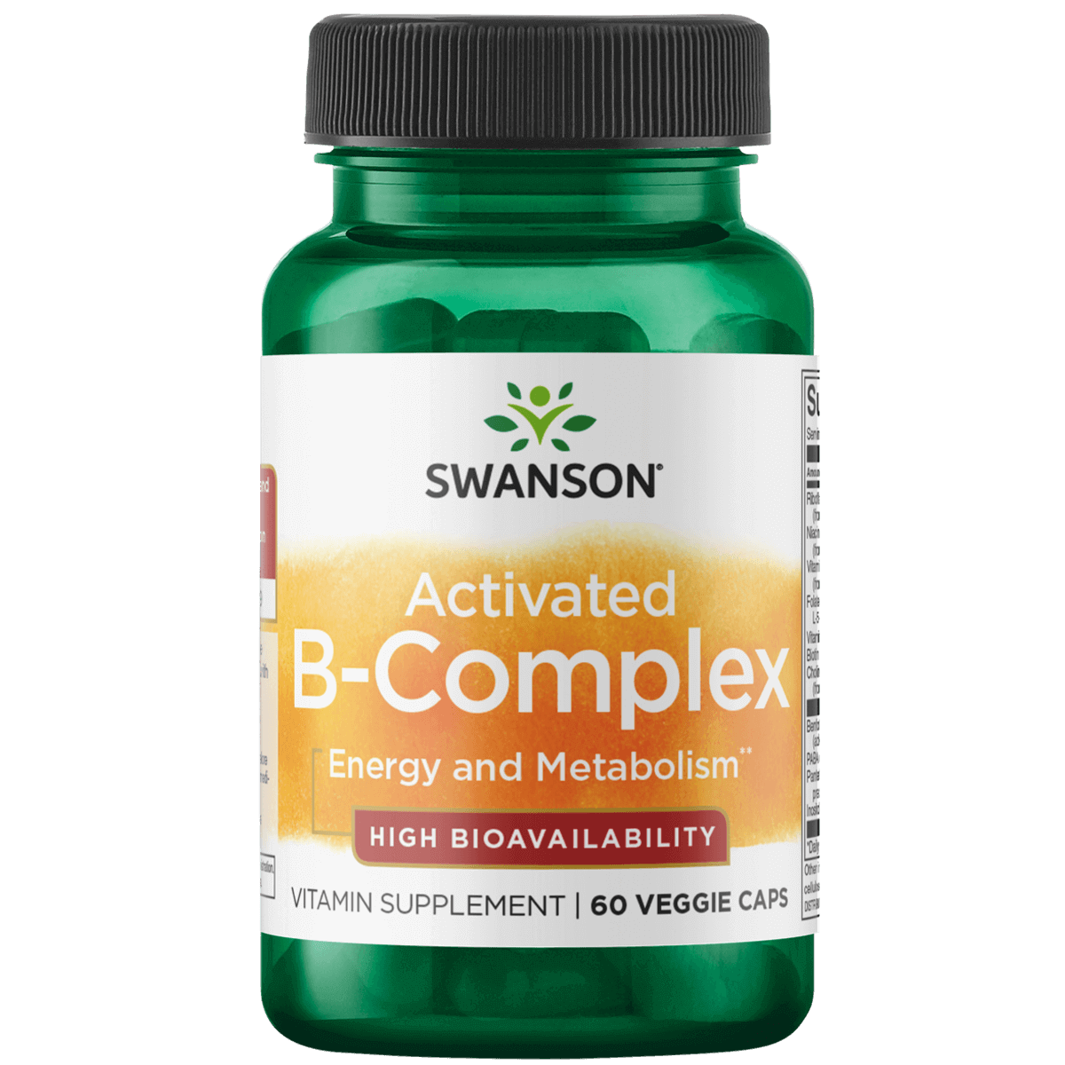 Swanson – B-Complex (Fully Activated) 60VC Accelerate Metabolism,Antioxidants Cardiovascular,Antioxidants Energy Minerals Vitamins,as well as cardiovascular,B-Complex,Balanced B-Complex,Black Ginger Extract,blood sugar,blood sugar balance,Blood Sugar Brai
