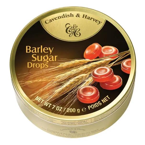 Cavendish & Harvey Barley Sugar Drops Smooth Texture Premium Confectionery 200g Tin