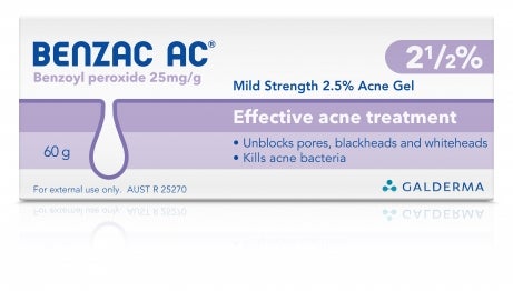 Benzac AC Gel 2.5% 60g