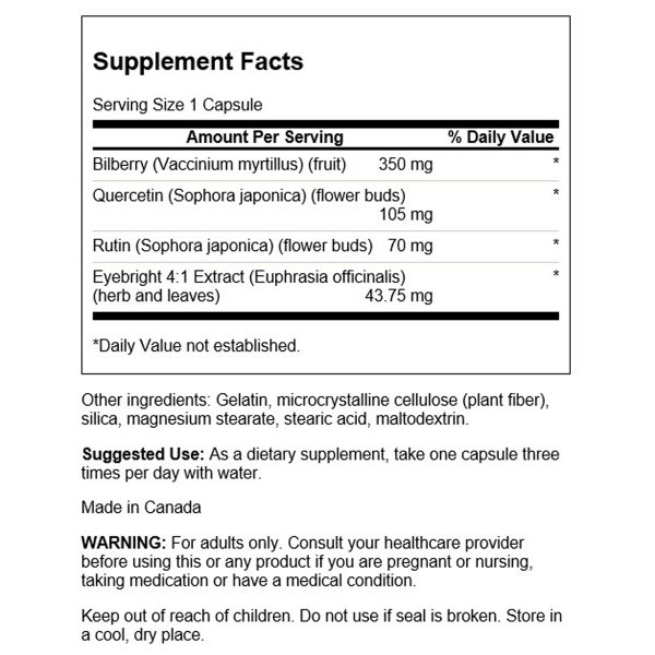 Swanson – Bilberry Eyebright Vision Complex 100C