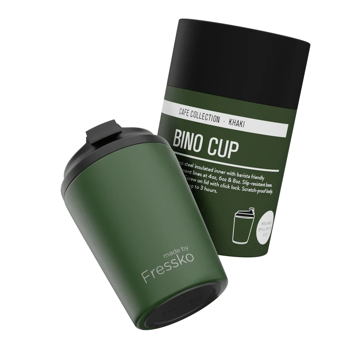 Fressko Bino Reusable Cup Khaki 230ml