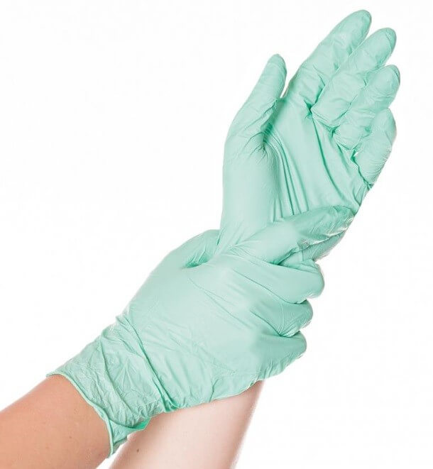 Advance&reg; Biodegradable Green Nitrile Gloves