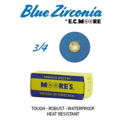 MOORES BLUE ZIRCONIA SANDING DISCS - ALTERNATIVE TO PLASTIC DISCS