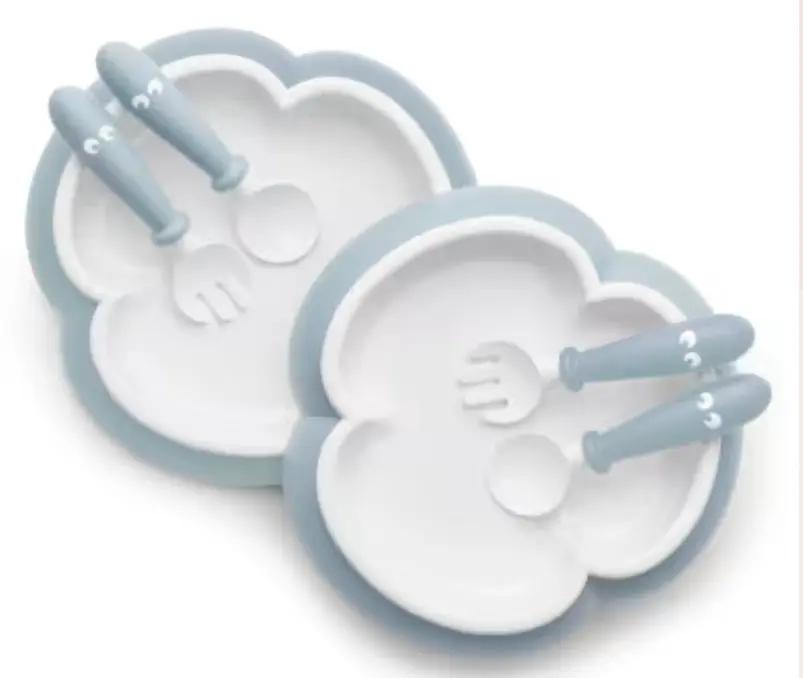 Baby Bjorn Baby Plate, Spoon and Fork, 2 sets Baby Plate,issues,Spoon and Fork