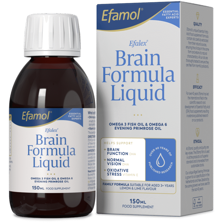 Efamol Efalex Brain Formula Liquid 150 ml brain,BRAIN FORMULA LIQUID A unique blend of Fish Oil and Evening Primrose Oil specially formulated to support brain performance,Christmas gift,christmas sale,cognitive,cognitive abilities and vision health.,cogni