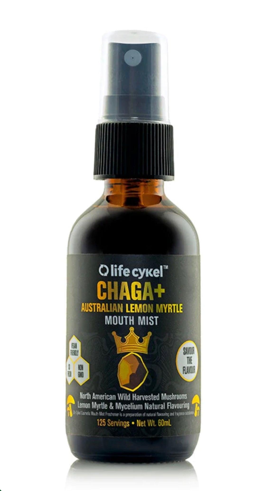 life cyKel Chaga and Lemon Myrtle Mouth Mist 60ml