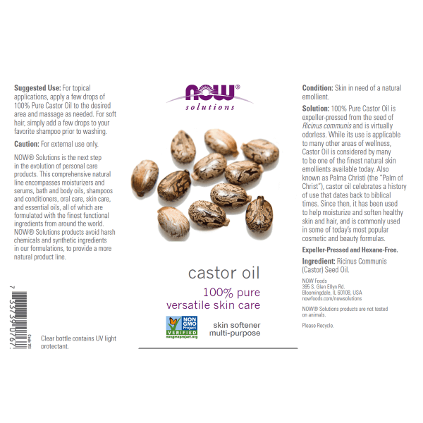 NOW Castor Oil in Glass Bottle, Organic bone,boost energy production,cardiovascular health,Cellular Energy Production,Chlorophyll,cholesterol,cholesterol levels,detox,detox heavy metals,Detoxification,Detoxification Digestion,Detoxifying,energy production