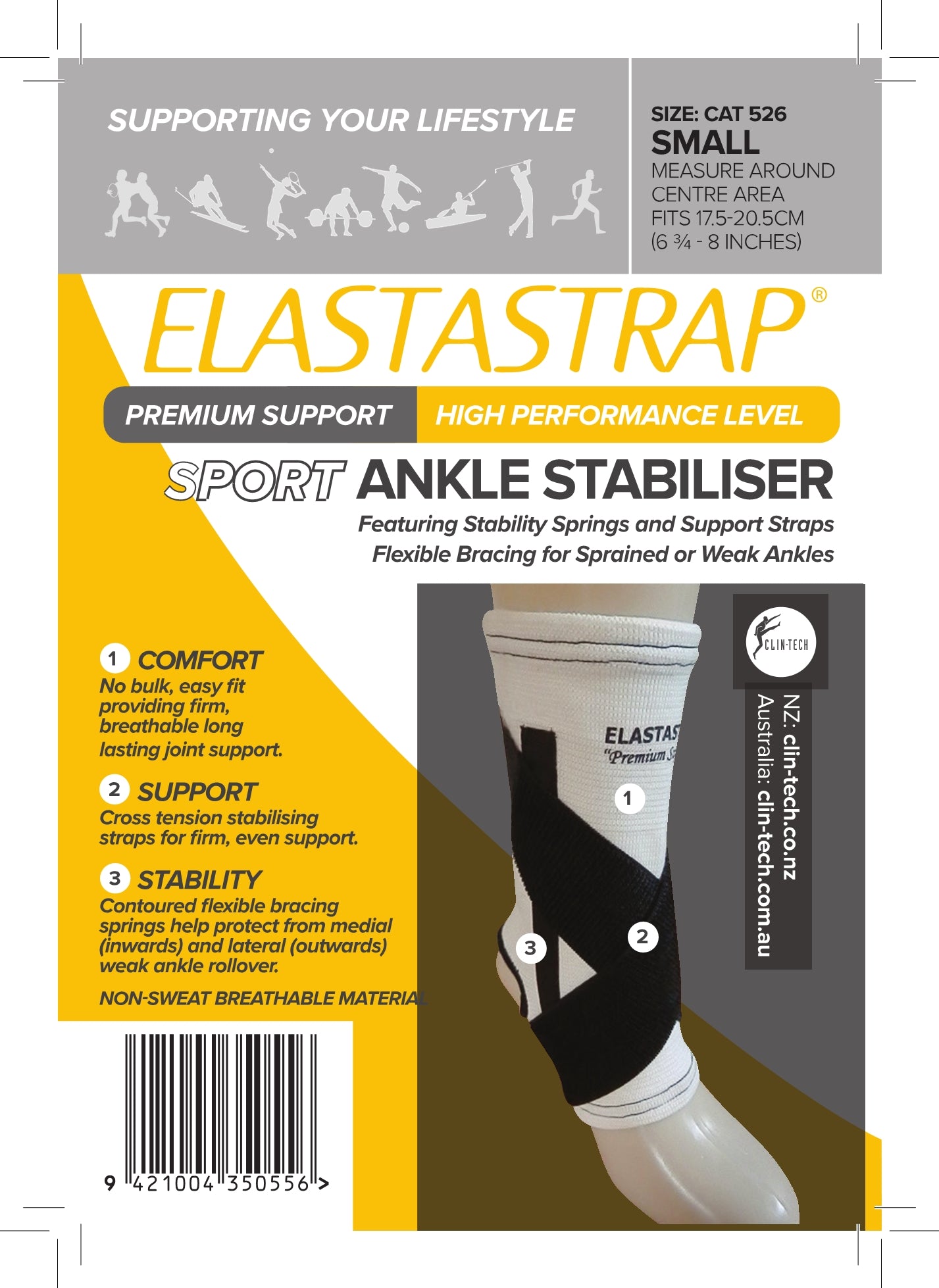Elastastrap Compression Premium Sport Ankle Stabiliser