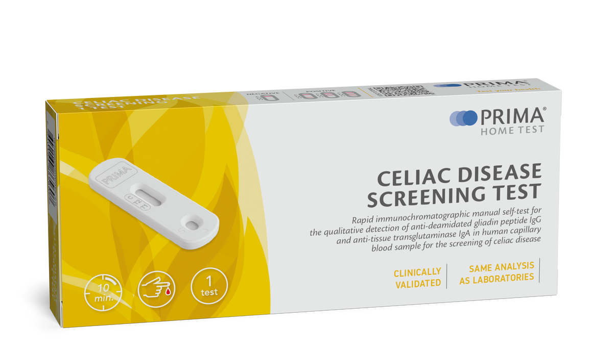 Prima Coeliac Disease Screening Test Kit box