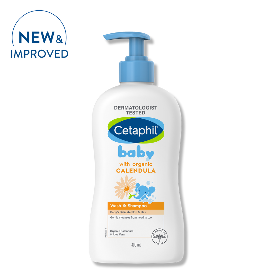 Cetaphil Baby Gentle Wash With Organic Calendula Baby Gentle Wash,Baby Gentle Wash And Shampoo,baby lotion,baby's sensitive skin,issues,Organic Calendula,rich lathering