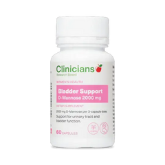 Clinicians Bladder Support D-Mannose 2000 mg Capsules for Urinary Tract Health and Bladder Comfort