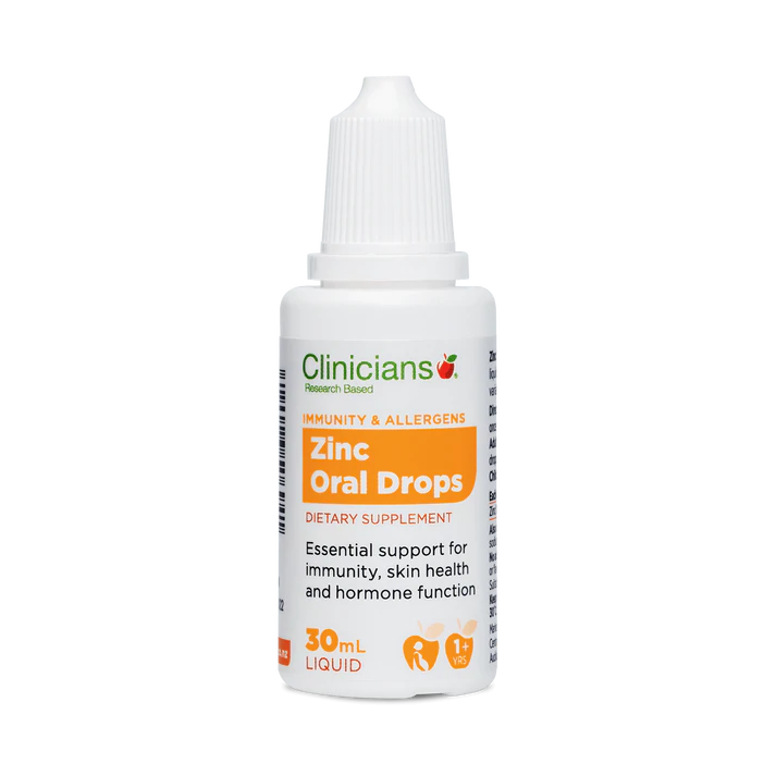 Clinicians Zinc Oral Drops 30ml clinicians,Clinicians Zinc Oral Drops 30ml,covid,immunity,issues,zinc,zinc oral drops
