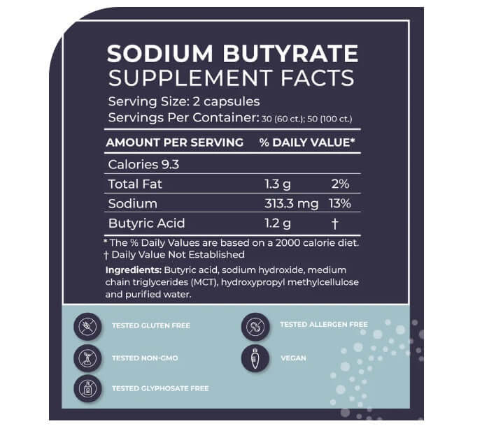 BODYBIO Sodium Butyrate BodyBio Butyrate,Butyrate,Calcium/Magnesium Butyrate,fuels your gut cells,Gut Health Postbiotic,healing leaky gut,issues,Sodium Butyrate,strengthening the gut lining