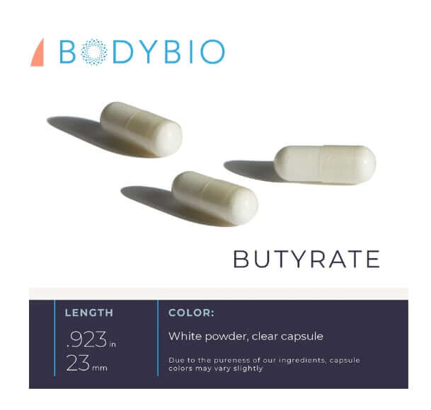 BODYBIO Sodium Butyrate BodyBio Butyrate,Butyrate,Calcium/Magnesium Butyrate,fuels your gut cells,Gut Health Postbiotic,healing leaky gut,issues,Sodium Butyrate,strengthening the gut lining