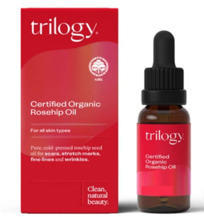 Trilogy Organic Rosehip Oil finelines,issues,soothing fragrance for scars,stretch marks,wrinkles