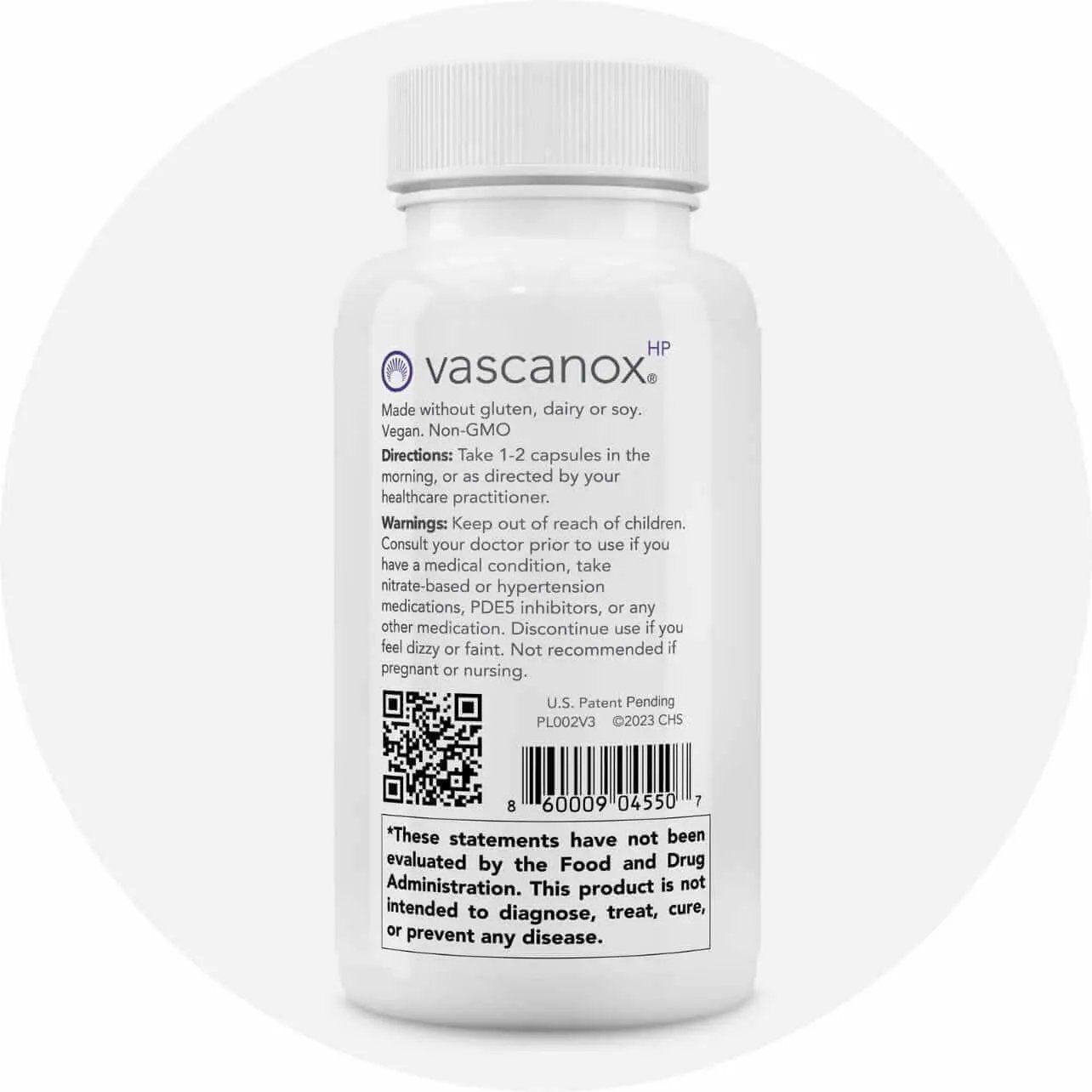 Calroy Vascanox HP 60 Vegan Caps cardiovascular system,healthy cardiovascular system,issues,nitric oxide support,Noxa24,Vascanox,vascular support