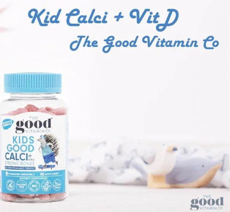 THE GOOD VITAMIN Children's Calcium + Vitamin D Gummies Strong Bones Strawberry Flavor 90 Tablets Children's Calcium +,issues,Strong Bones Strawberry Flavor 90 Tablets,Vitamin D Gummies
