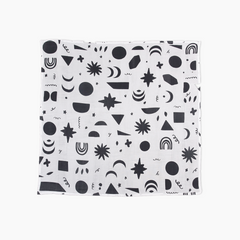 CaliBaby Organic Muslin Wrap Charcoal Shapes