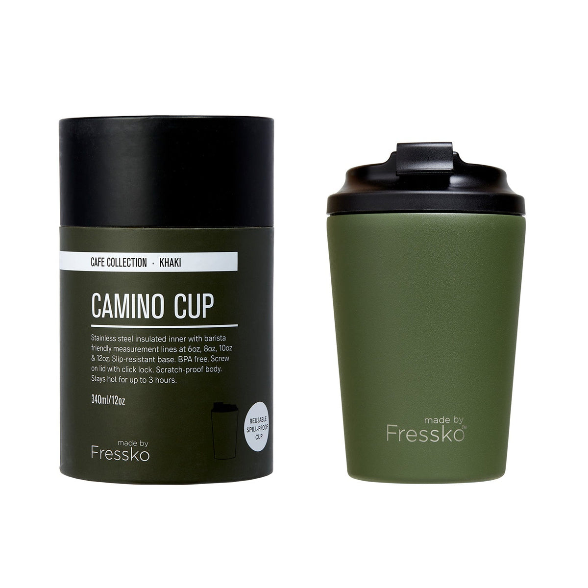 Fressko Camino Reusable Cup Khaki 340ml