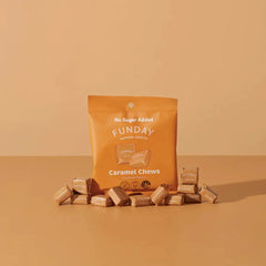 Funday Natural Sweets Caramel Chews 45g | Sugar-Free Caramel Lollies