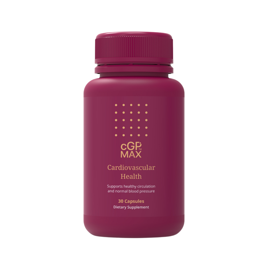 cGPMAX Cardiovascular Health blood vessel health,cardiovascular health,efficient blood flow,Healthy arteries,issues,normal blood pressure,Supports healthy circulation