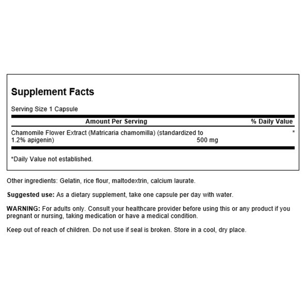 Swanson – Chamomile Flower Extract 500mg 60C