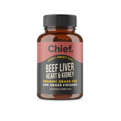 Chief Organic Beef Liver, Heart & Kidney Immunity Boost (120 Capsules)