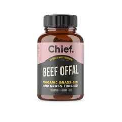 Chief Organic Beef Offal Multivitamin (120 Capsules) Beef Liver,Beef Offal,Beef Offal Multivitamin,bioavailable vitamins,Chief Organic Beef Liver Capsules,Chief Organic Heart,Copper,Grass-fed,Grass-finished,issues,Kidney Immunity Boost,modern diets,nutrie