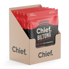 Chief Organic Grass-fed Biltong 30g (Min Order 12 Bars)