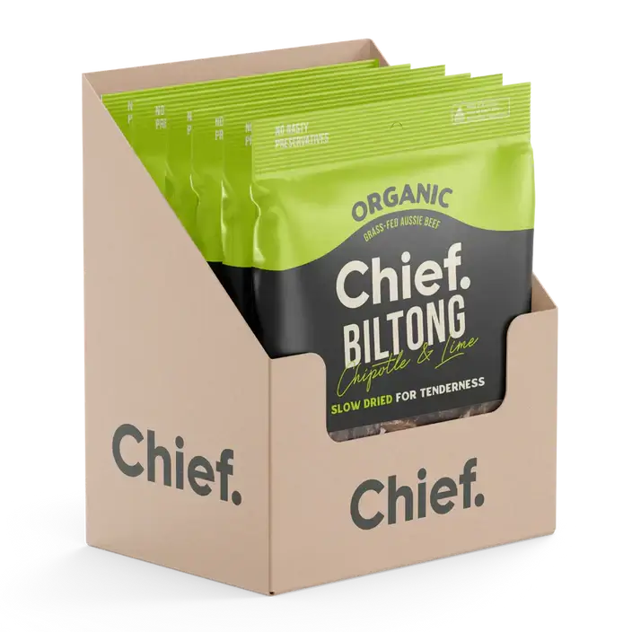 Chief Organic Grass-fed Biltong 90g (Min Order 6 Units) Beef Liver,Beef Liver Energy Boost,Beef Offal,Beef Offal Multivitamin,biltong,bioavailable vitamins,Chief Organic Beef Liver Capsules,Chief Organic Heart,Copper,energy,energy and vitality,Energy Boos