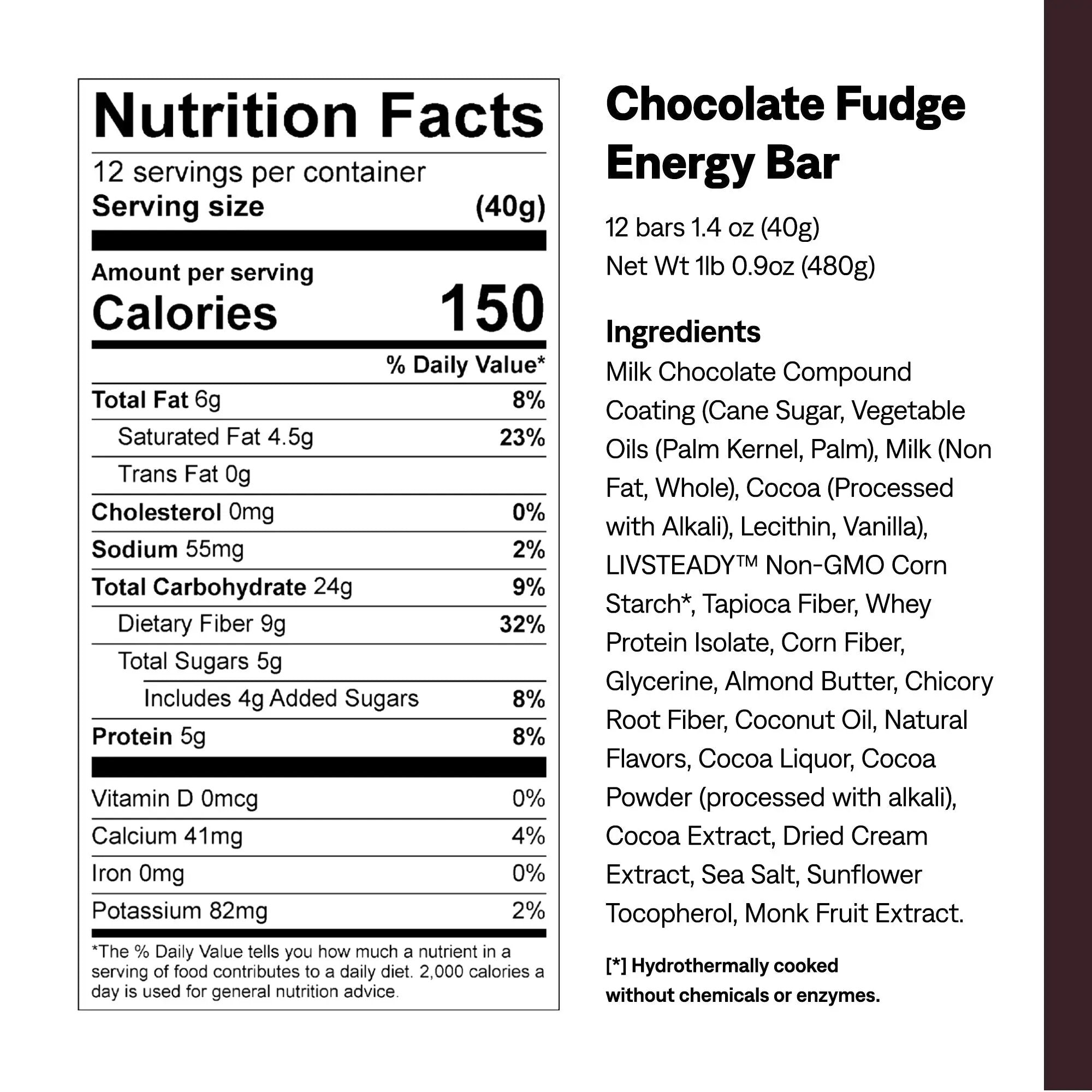 UCAN Energy Bar Chocolate Almond Butter Box of 12 | Sustained Energy Snack Bar
