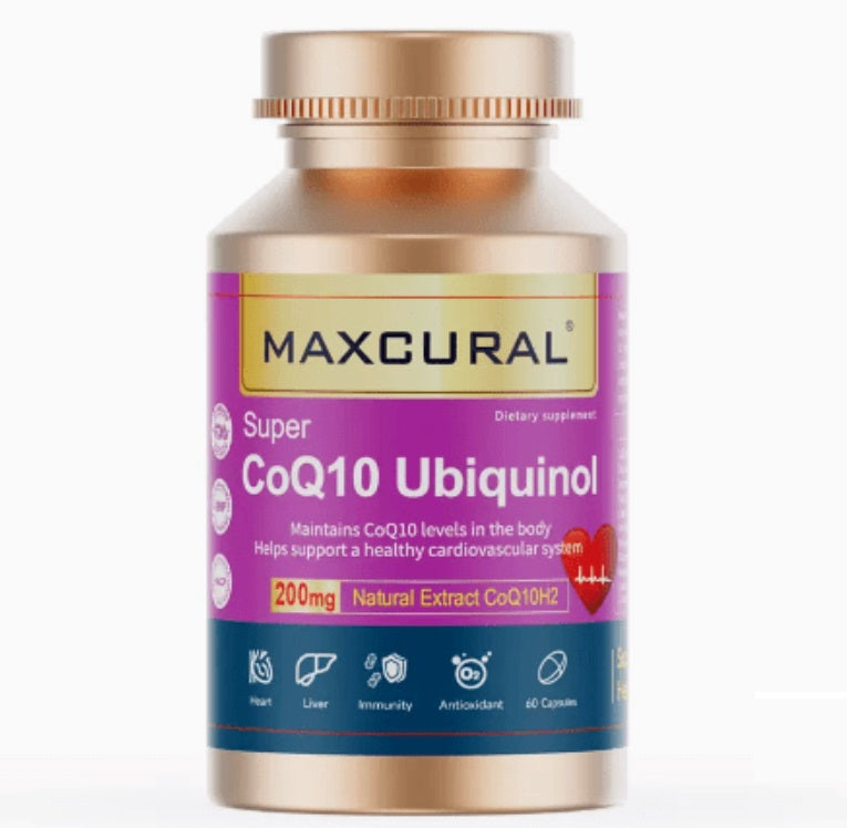 MAXCURAL Reduced Coenzyme Q10 Soft Capsules 60 capsules Coenzyme Q10,Coenzyme Q10 Soft Capsules,heart health,Heartburn,immunity,issues,liver health,Reduced Coenzyme Q10 Soft Capsules