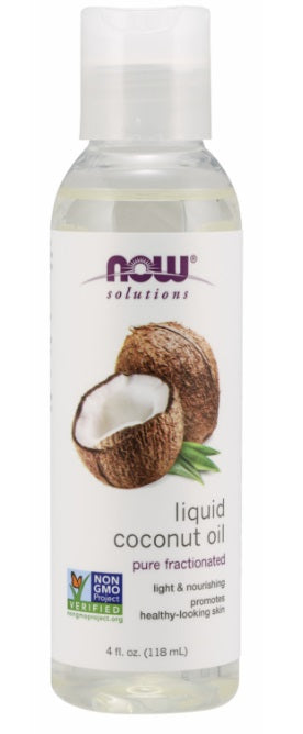nowsolutions Coconut Oil Liquid, Pure Fractionated 473ml, 118ml body oil,Clear bottle contains UV light protectant,Face and Hair Care,issues,Liquid Coconut Oil,MADE W/O GLUTEN,mature and dry skin,MCT Oil,Paraben Free,Promotes Healthy-Looking Skin,Virgin C