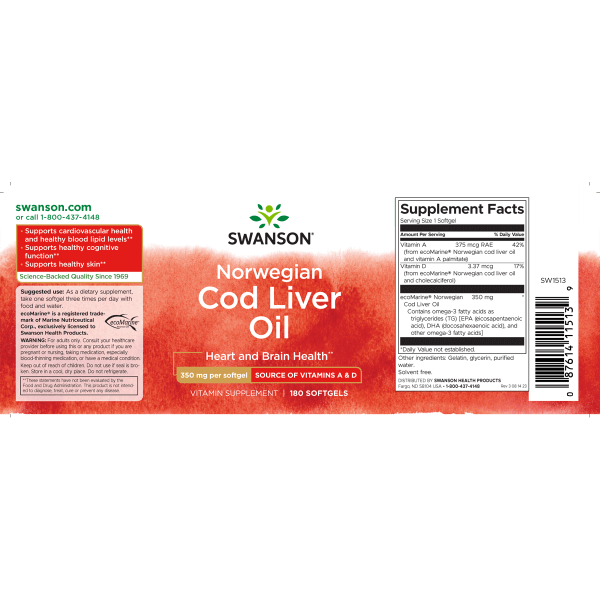 Swanson – Cod Liver Oil 350mg 180SG Accelerate Metabolism,aching muscles,Antioxidants Cardiovascular,Antioxidants Energy Minerals Vitamins,as well as cardiovascular,B-Complex,Balanced B-Complex,Black Ginger Extract,blood sugar,blood sugar balance,Blood Su