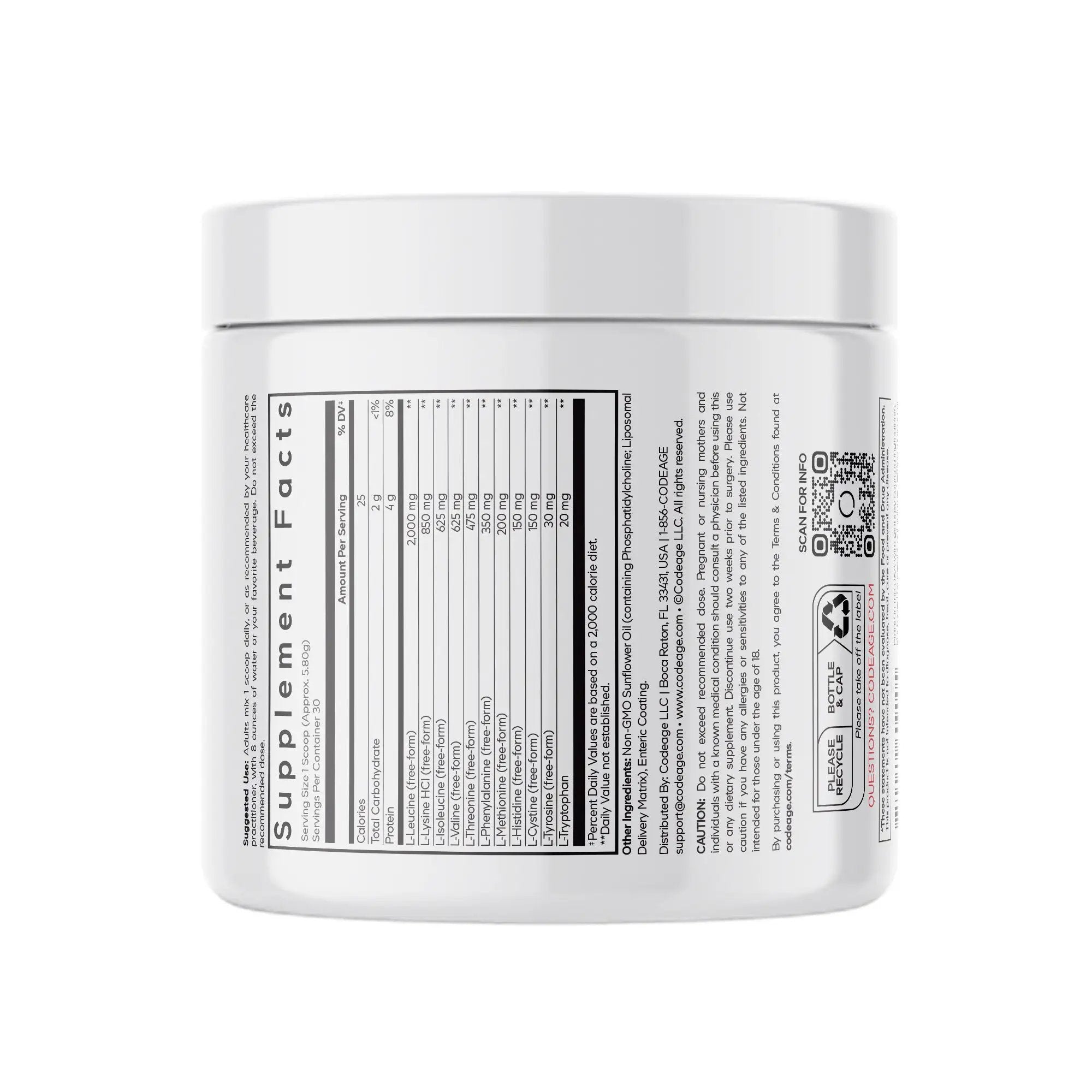 Codeage Liposomal Multi Amino Supports Muscle Recovery Powder 174g