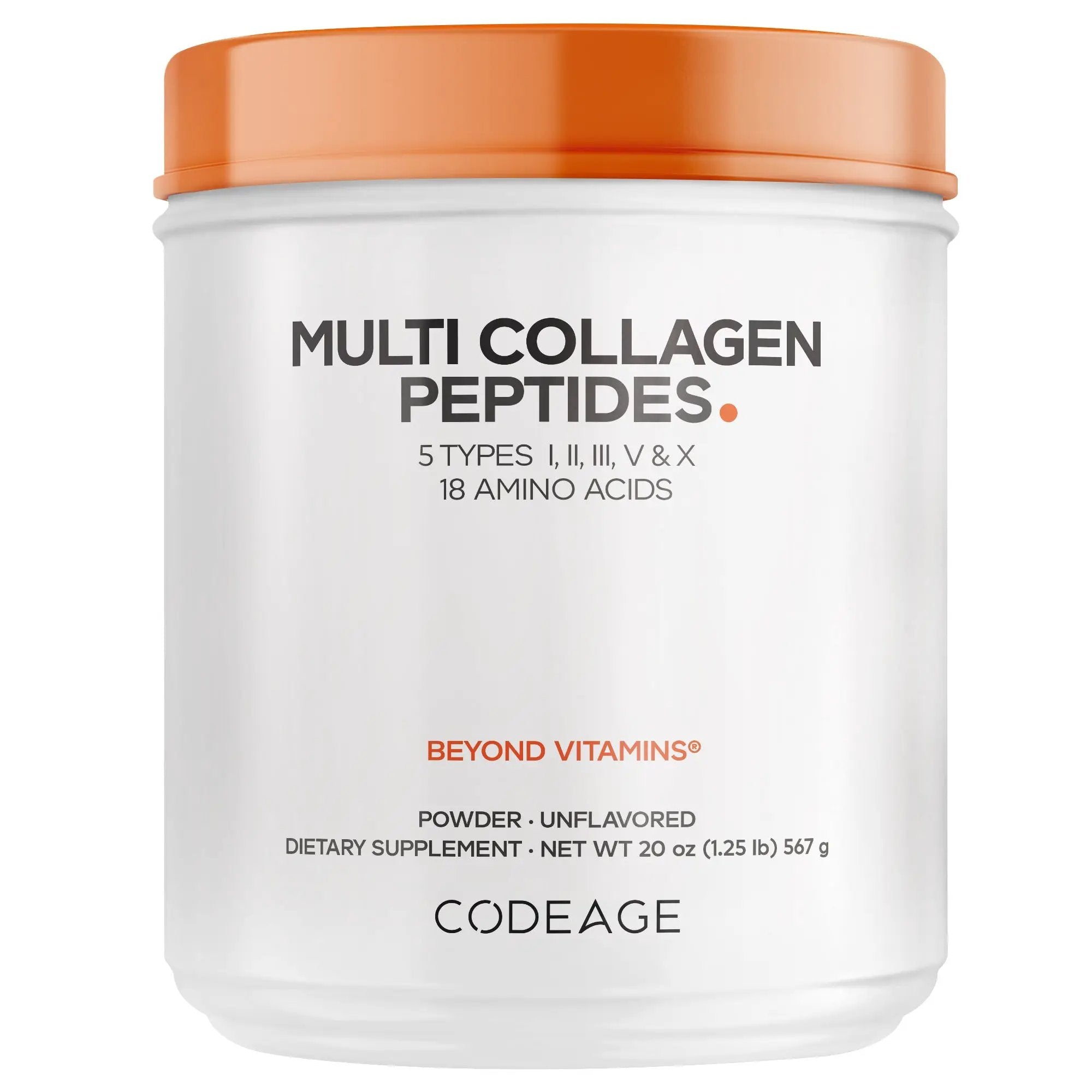 Codeage Multi Collagen Peptides Powder Supports Skin and Joints (567g)