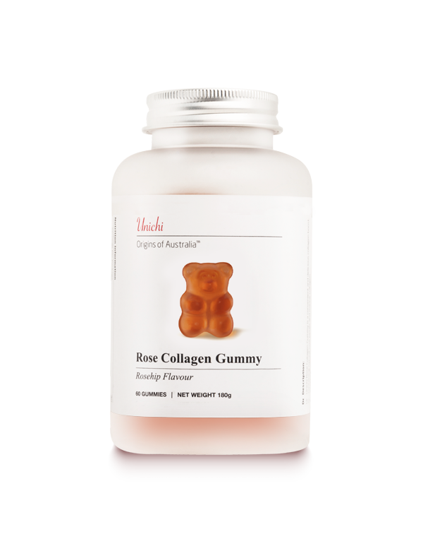 Rosa prima's Rose Collagen Gummy by UNICHI 60 Gummies collagen,collagen complex,issues,neocell,rosa prima,rosa prima's,skin b5,unichi,unichi rosa prima's