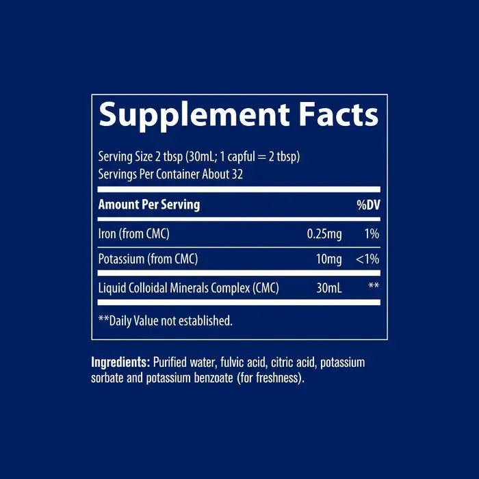 Trace Colloidal Minerals + Supports Body-Mineral Balance + Liquid Supplement (887 ml)