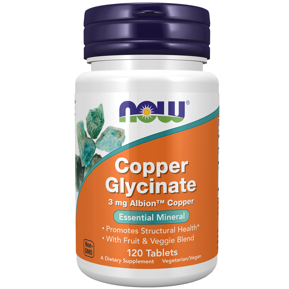 Now Copper Glycinate 3mg (Albion&trade;) 120T