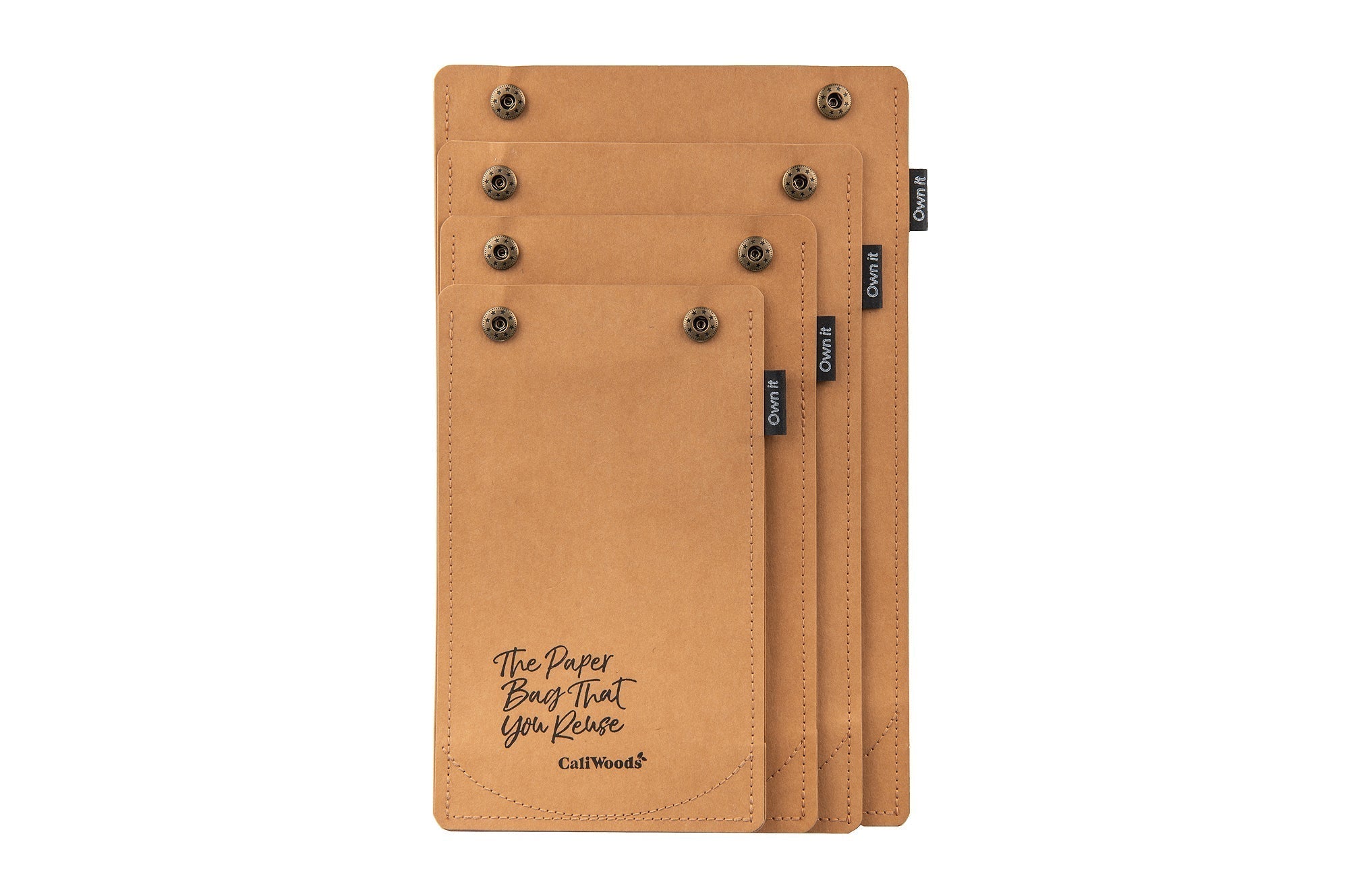CaliWoods Reusable Paper Stand Up Pouch Extra Large