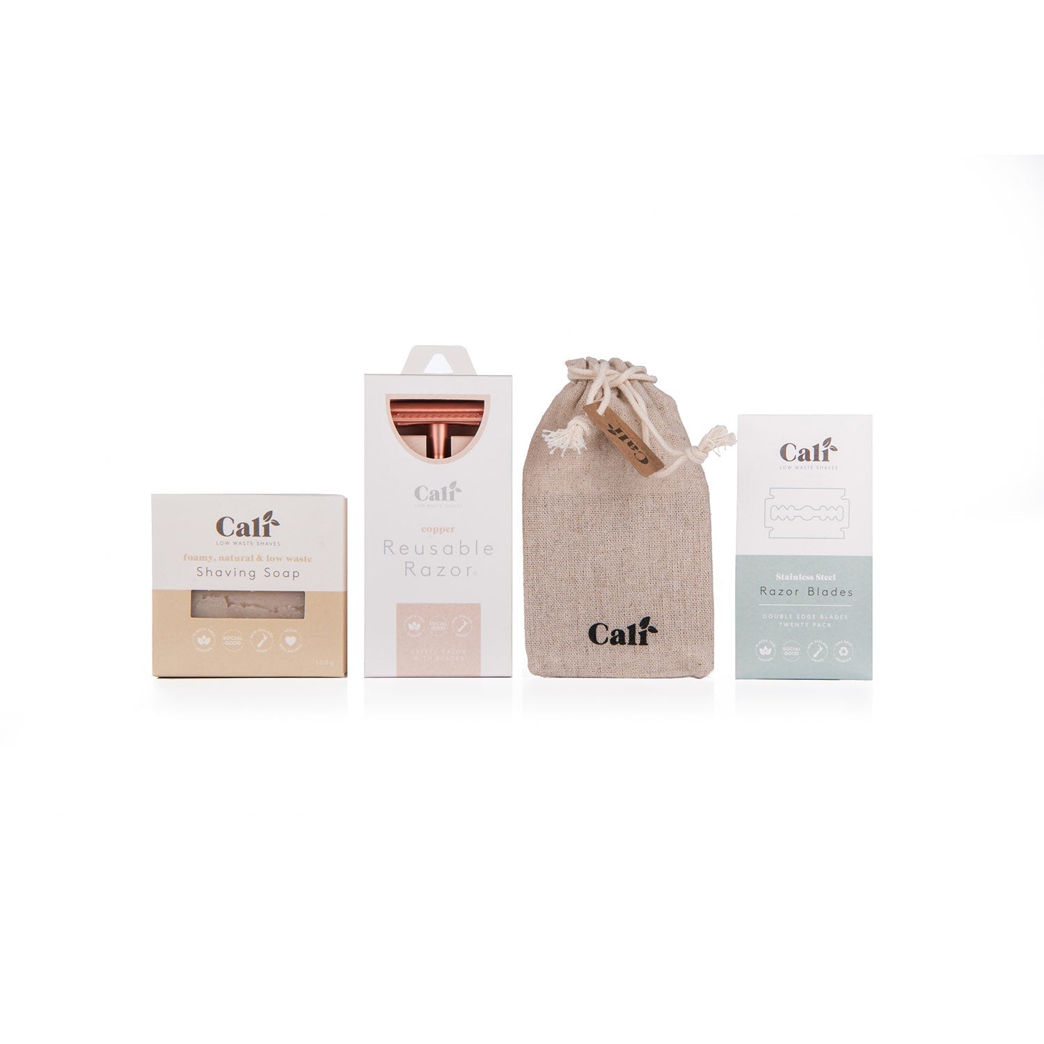CaliWoods Safety Razor Shave Kit Copper