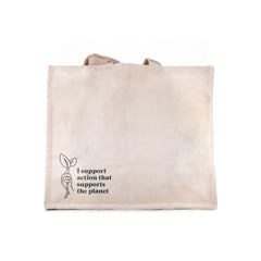 CaliWoods Organic Cotton Grocery Tote Bag Happy Vibes image 3