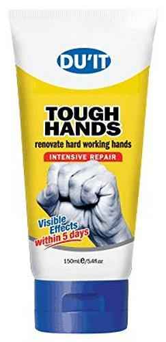 DU'IT Tough Hands Cream 150 ml tube for intensive repair of hard working hands, visible effects within 5 days.