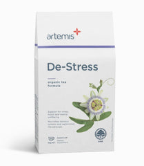 ARTEMIS DE STRESS TEA 30G adrenals,Calms tension,Destress,Exhausted Nervous System,issues,Nourishes an exhausted nervous system,Relaxes a busy mind,stress and worry