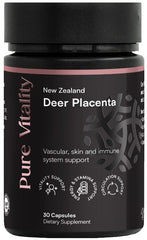 Pure Vitality Deer Placenta 30C 350mg anti-aging,blood circulation,bone strength,energy and vitality,healthy blood circulation,healthy fertility,healthy immune system,high strength,High strength immune support,injury support,issues,joint health,Joint heal