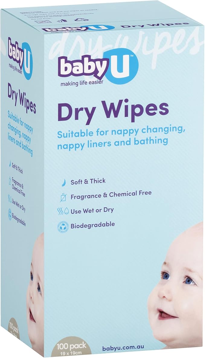 Baby U Dry Wipes 100% Biodegradable