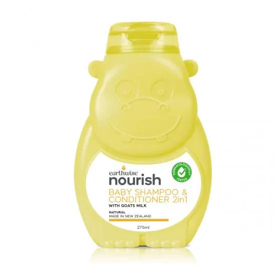 Earthwise Hippo Baby Infant Goat Milk Shampoo & Conditioner 2 in 1 275ml Goat Milk Shampoo,Infant Goat Milk Shampoo,Infant Shampoo & Conditioner,issues,Shampoo & Conditioner