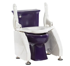 Allied Medical electric toilet lift seat designed for safety and comfort, aiding in sitting and standing.