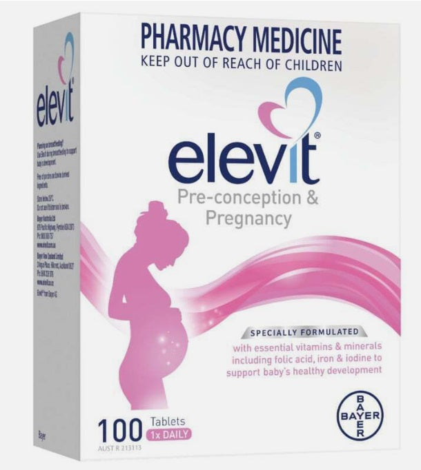 Elevit Pre-conception &amp; pregnancy multivitamin 100 tablets Pharmacy Medicine